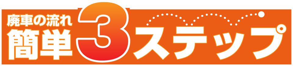 廃車の流れ簡単3ステップ